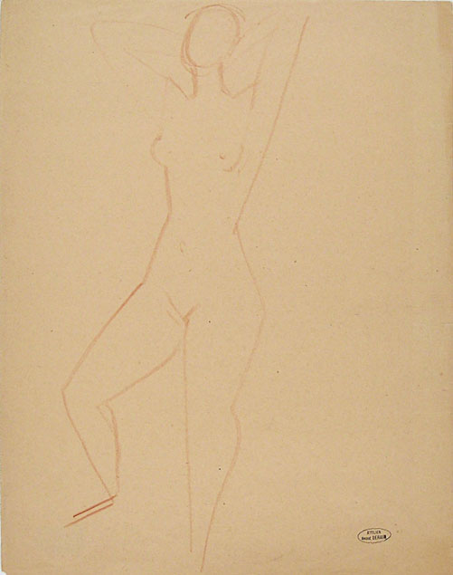 Andre Derain, standing female nude